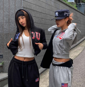 American Patch Slim Hooded Zip-Up